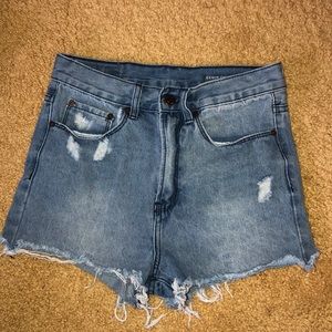 ripped jean shorts
